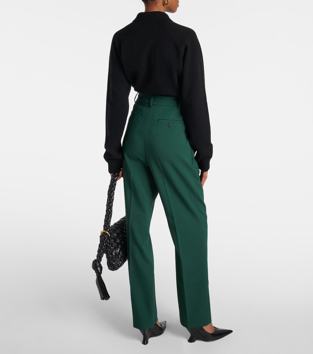 Pantaloni regular Bea a vita alta | The Frankie Shop