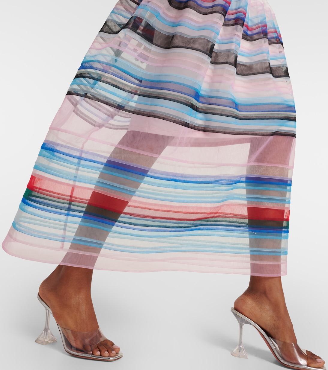 Beaded striped midi dress | Susan Fang
