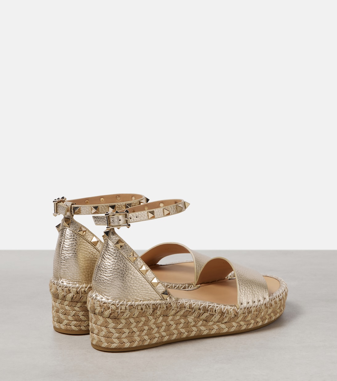 Sandales espadrilles Rockstud en cuir | Valentino Garavani