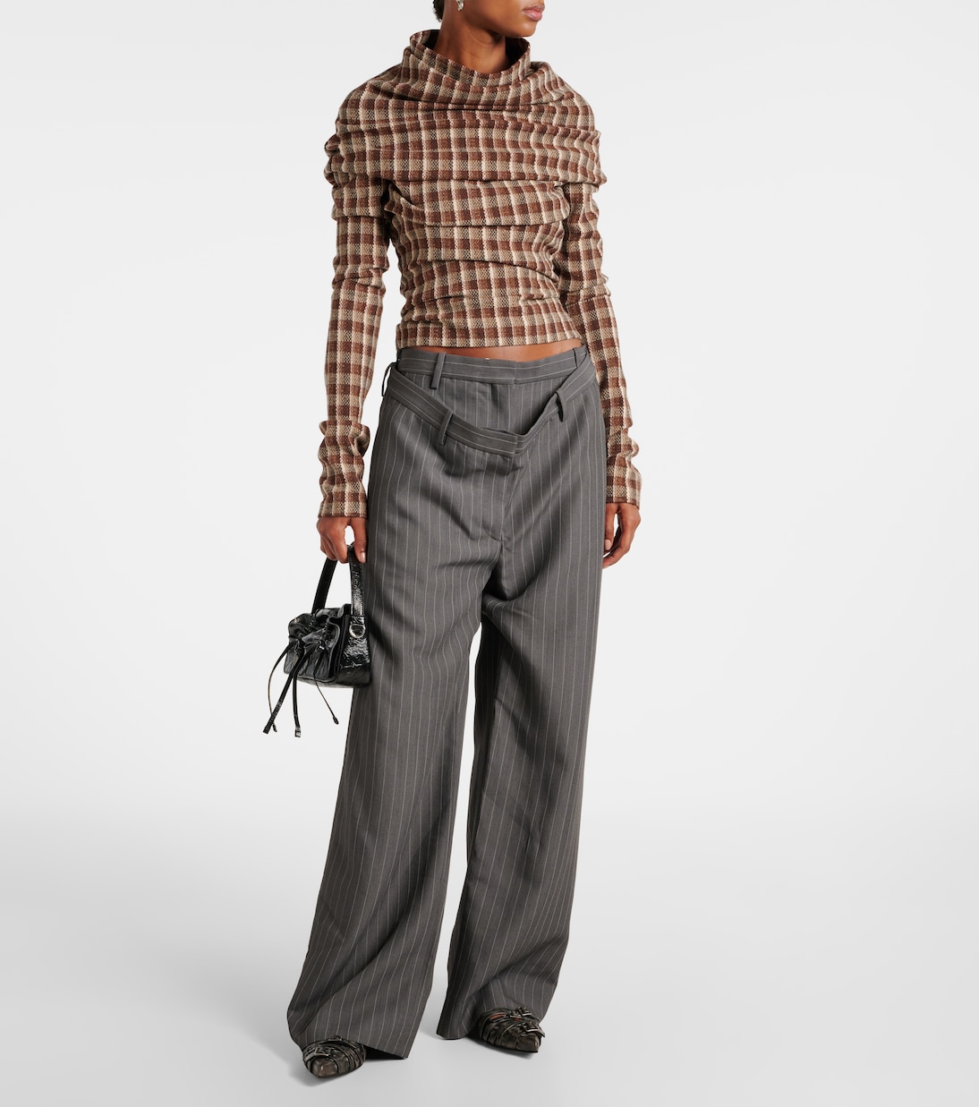 Plave pinstripe wide-leg pants in grey - Acne Studios Plave pinstripe wide-leg pants in grey - Acne Studios