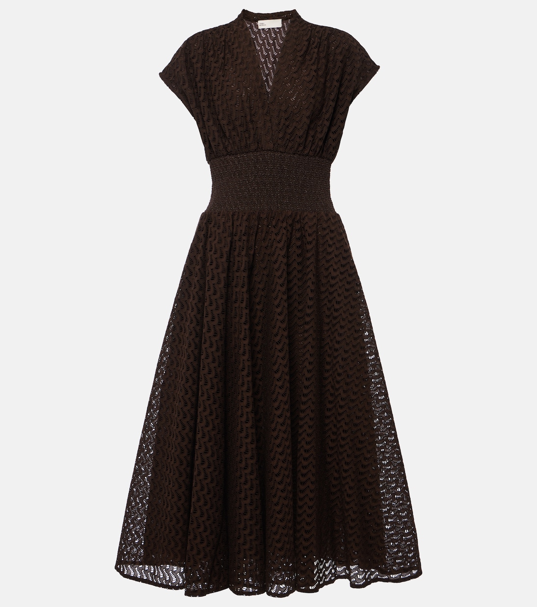 Cotton broderie anglaise midi dress | Tory Burch
