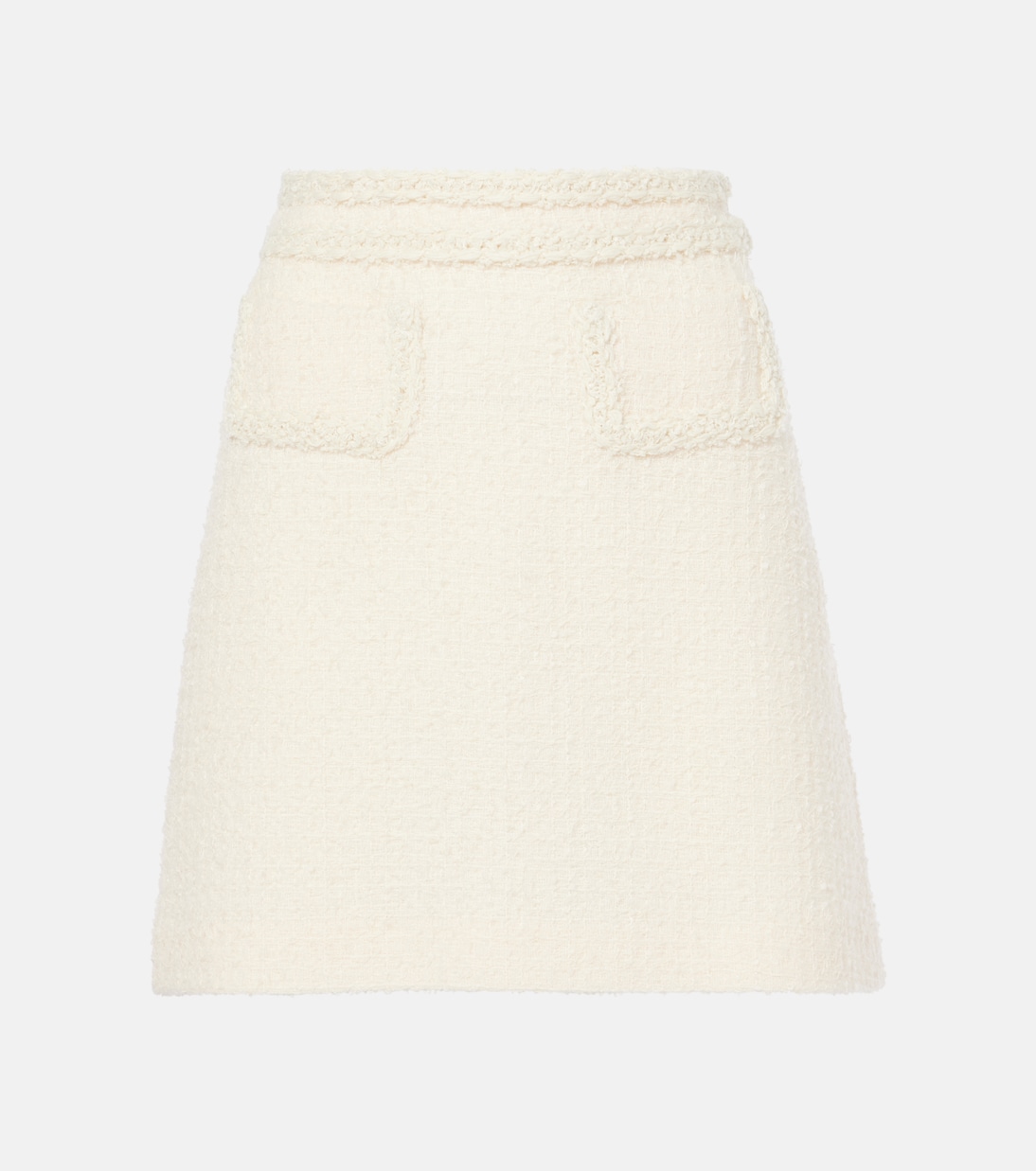 Minifalda de tweed de mezcla de lana de tiro alto | Giambattista Valli