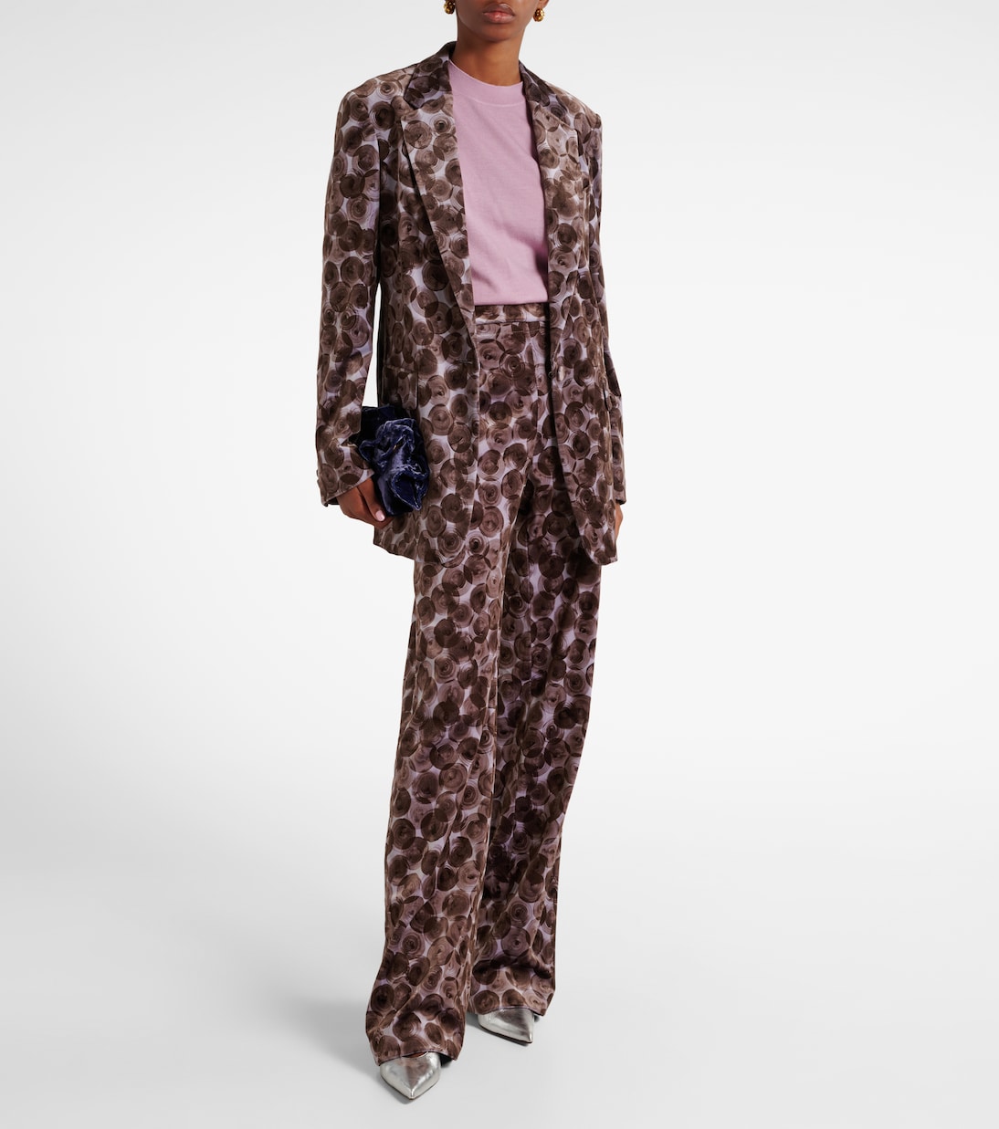 Blazer in misto cotone con stampa | Dries Van Noten