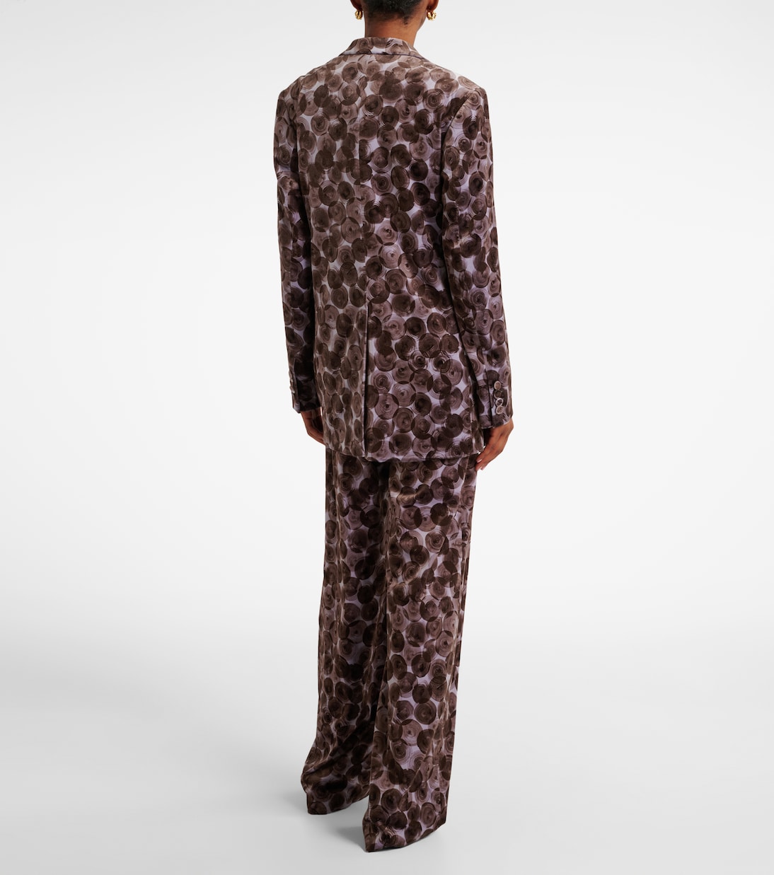 Blazer in misto cotone con stampa | Dries Van Noten