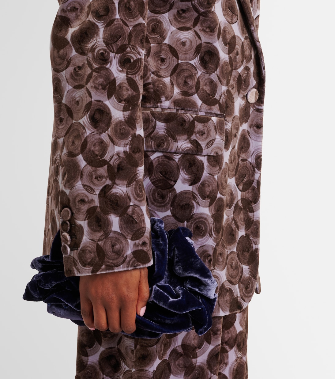 Blazer in misto cotone con stampa | Dries Van Noten
