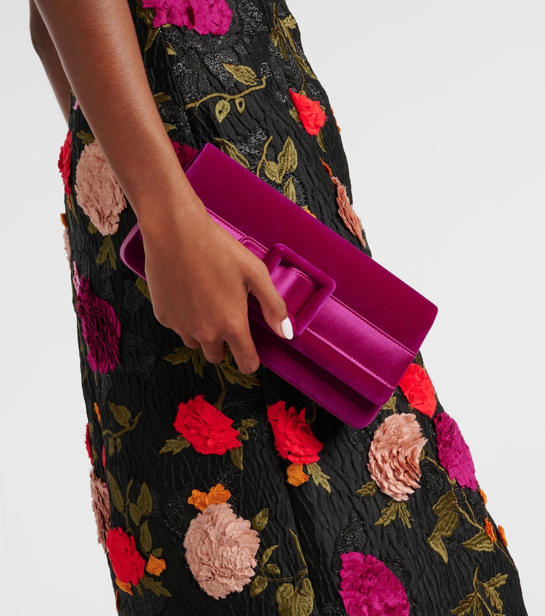 Clutch Maygot in velluto | Manolo Blahnik