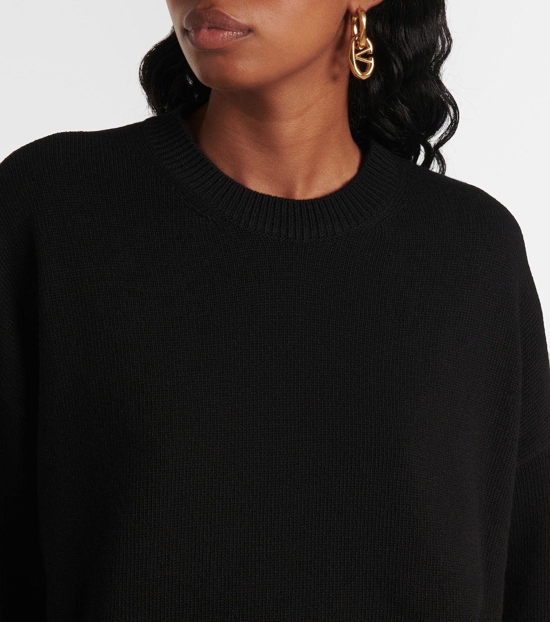 Pullover in lana vergine con piume | Valentino