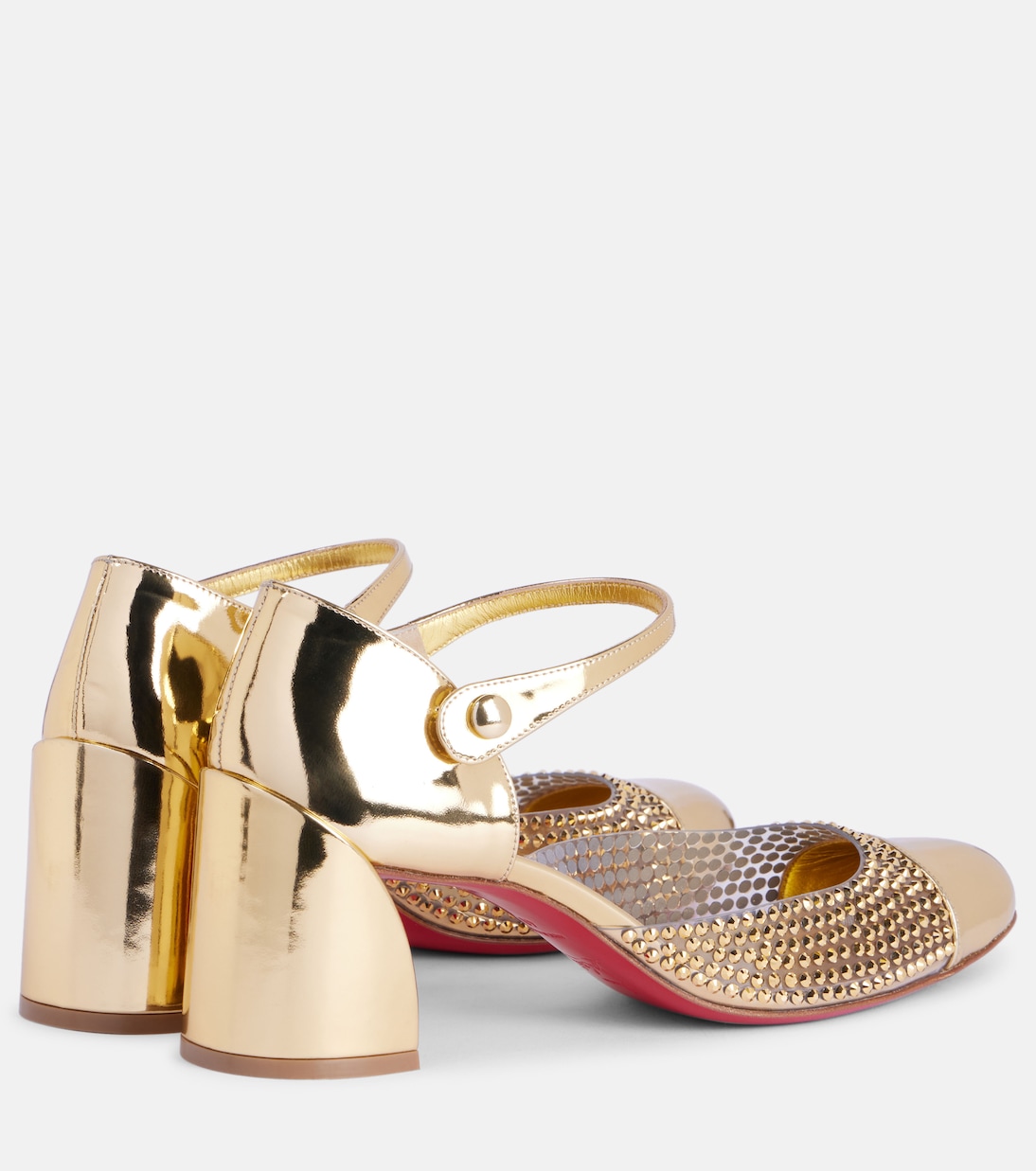 Escarpins Miss MJ Strass en cuir métallisé et PVC | Christian Louboutin