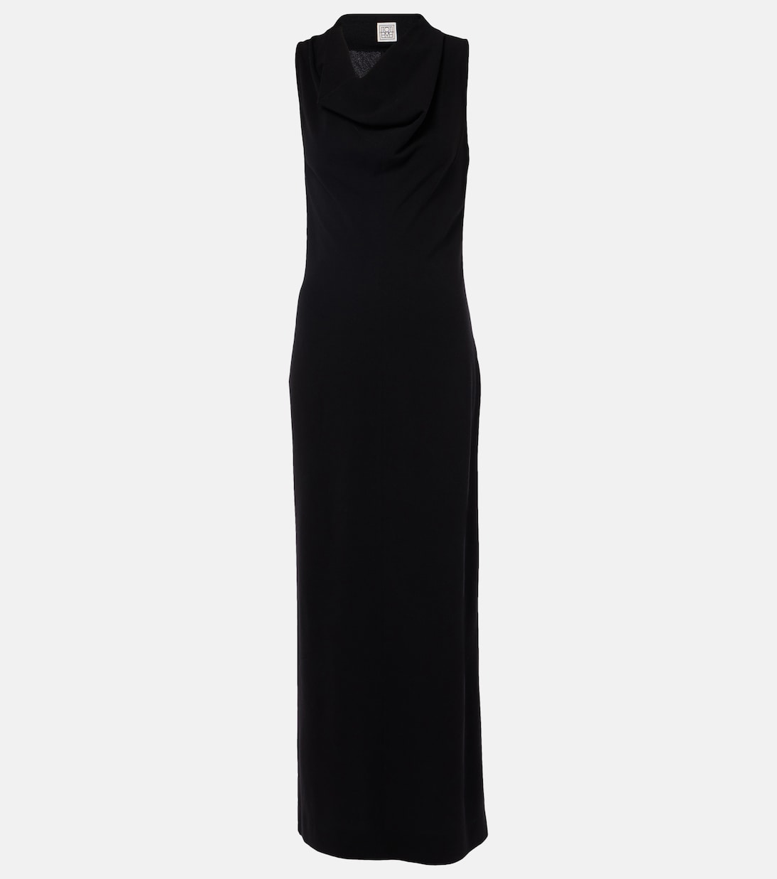 Abito lungo in misto lana drappeggiato | Toteme