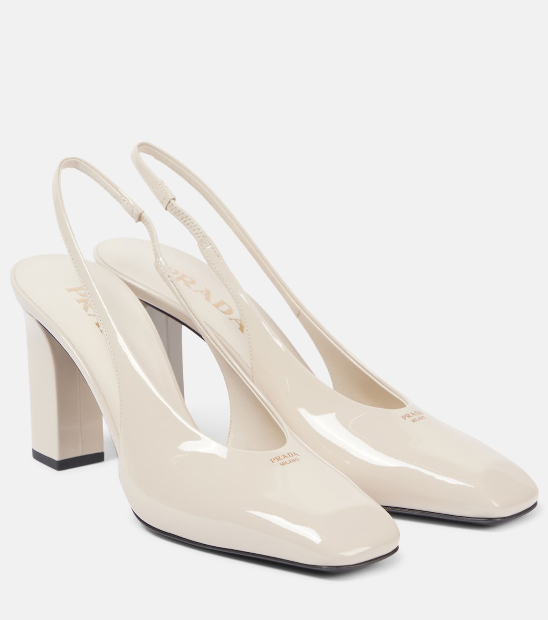 Slingback-Pumps 85 aus Lackleder | Prada