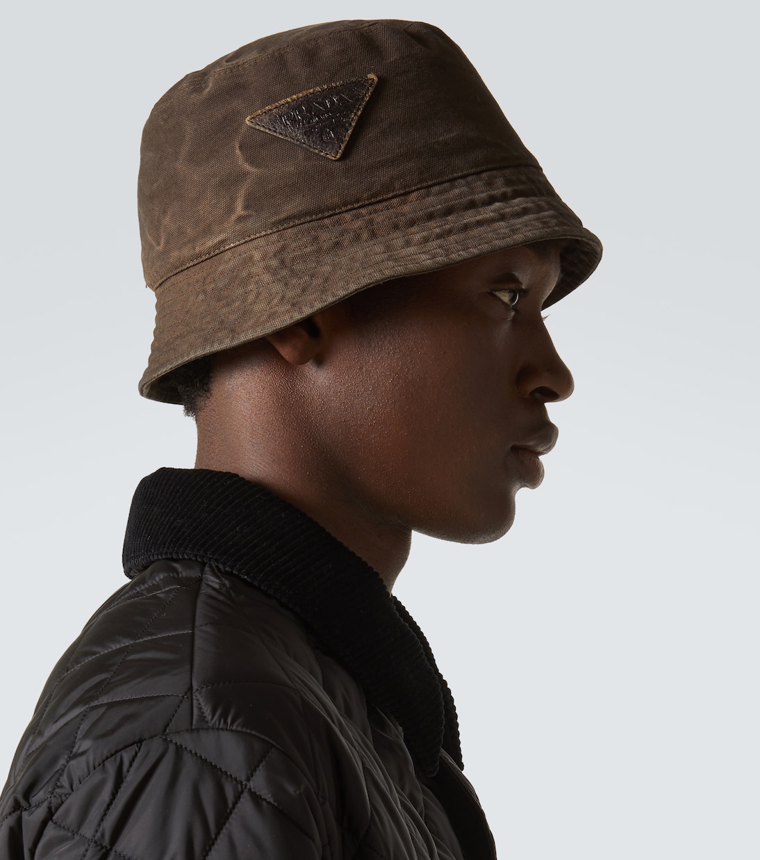 Cappello da pescatore in cotone con logo | Prada