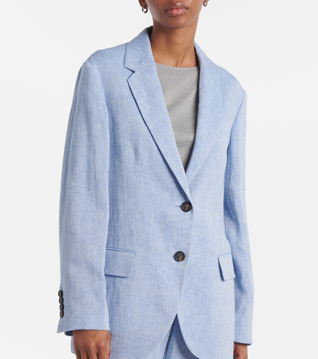 Blazer in misto lino | Brunello Cucinelli