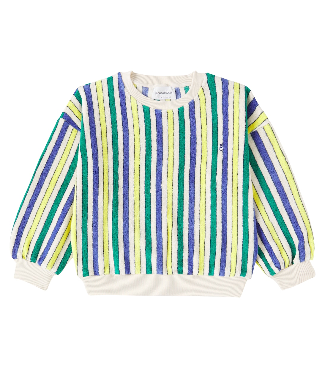 Sudadera en rizo de algodón a rayas | Bobo Choses