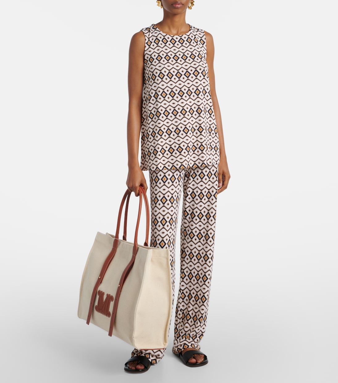 Cabas Brava en toile et cuir | Max Mara