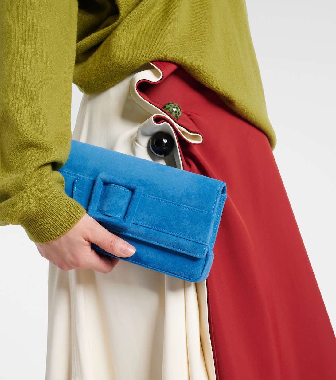 Pochette Maygot en daim | Manolo Blahnik