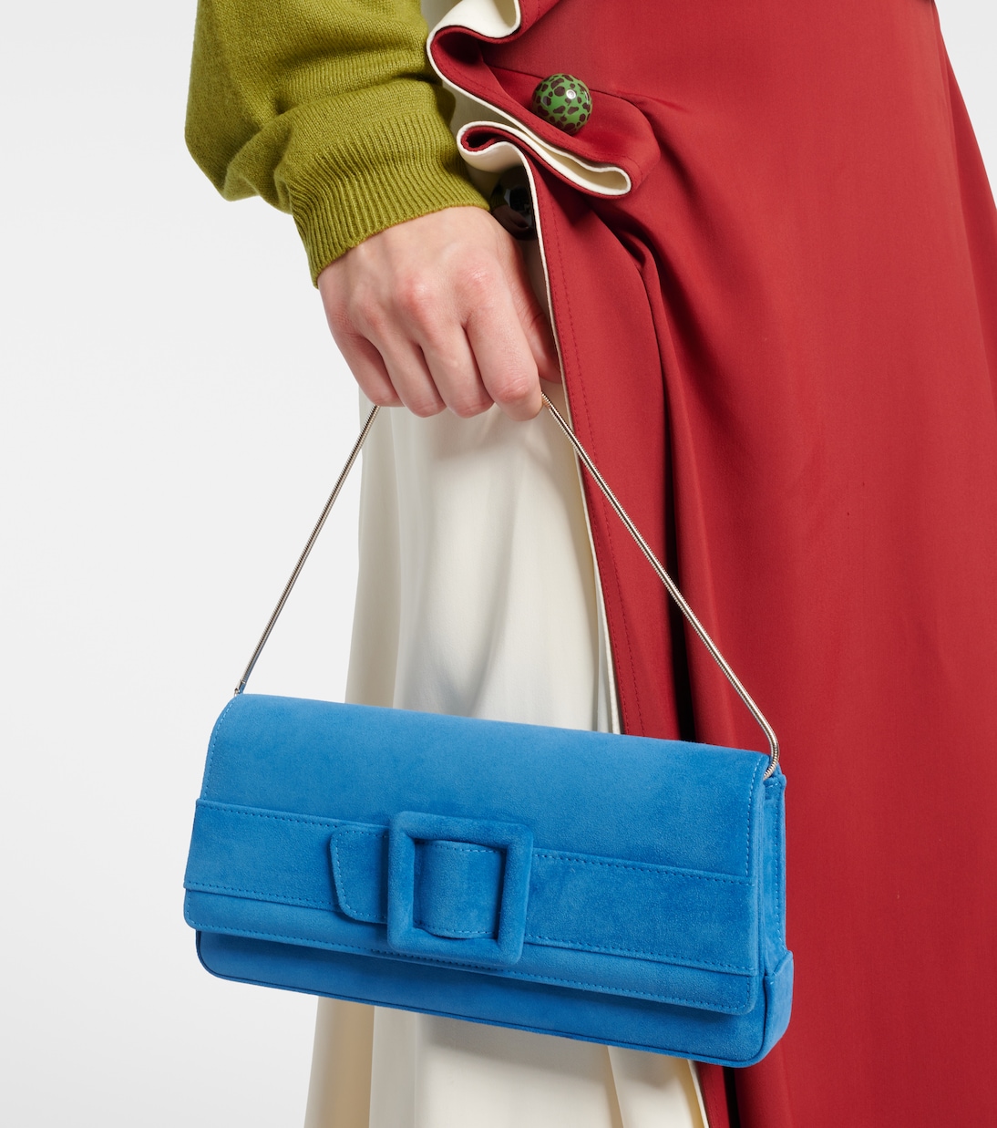 Pochette Maygot en daim | Manolo Blahnik