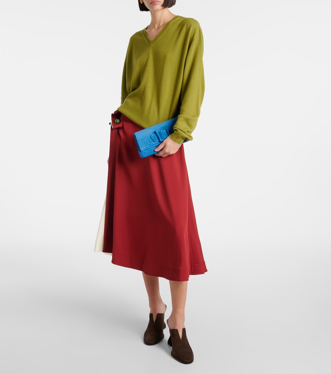 Pochette Maygot en daim | Manolo Blahnik