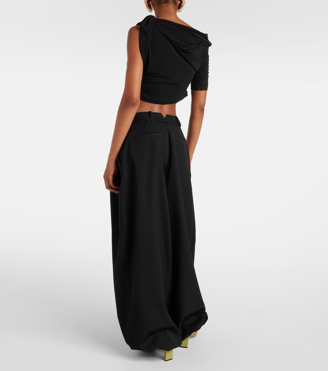 Calisson high-rise draped wool pants | Jacquemus