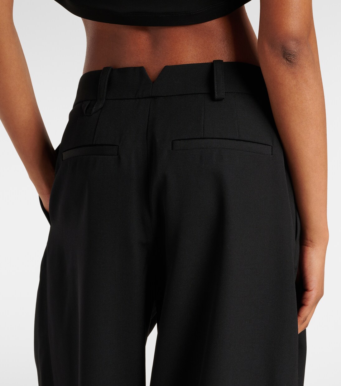 Calisson high-rise draped wool pants | Jacquemus