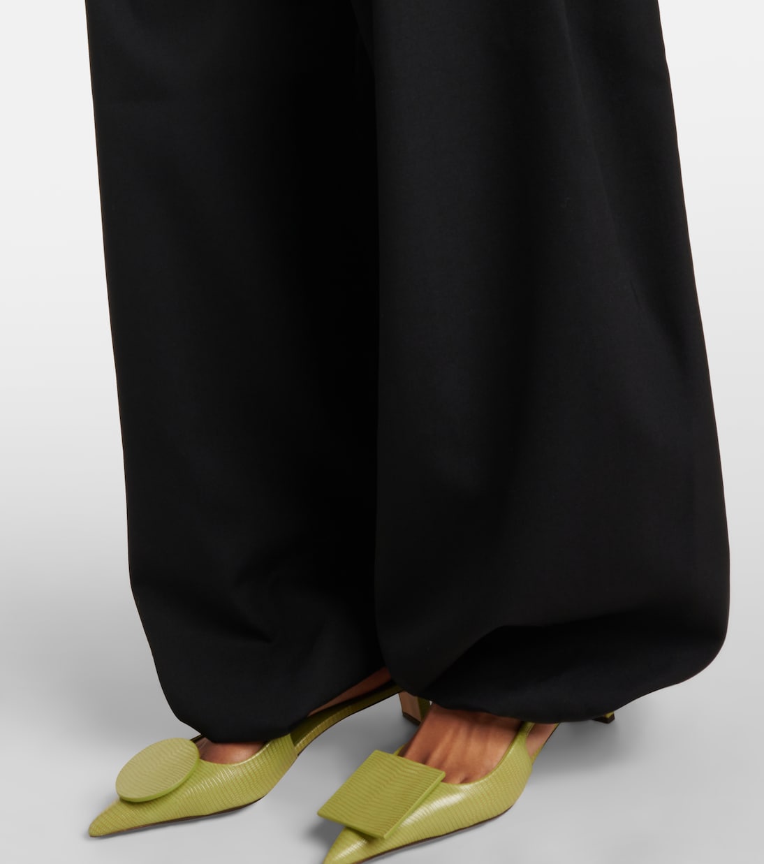 Calisson high-rise draped wool pants | Jacquemus