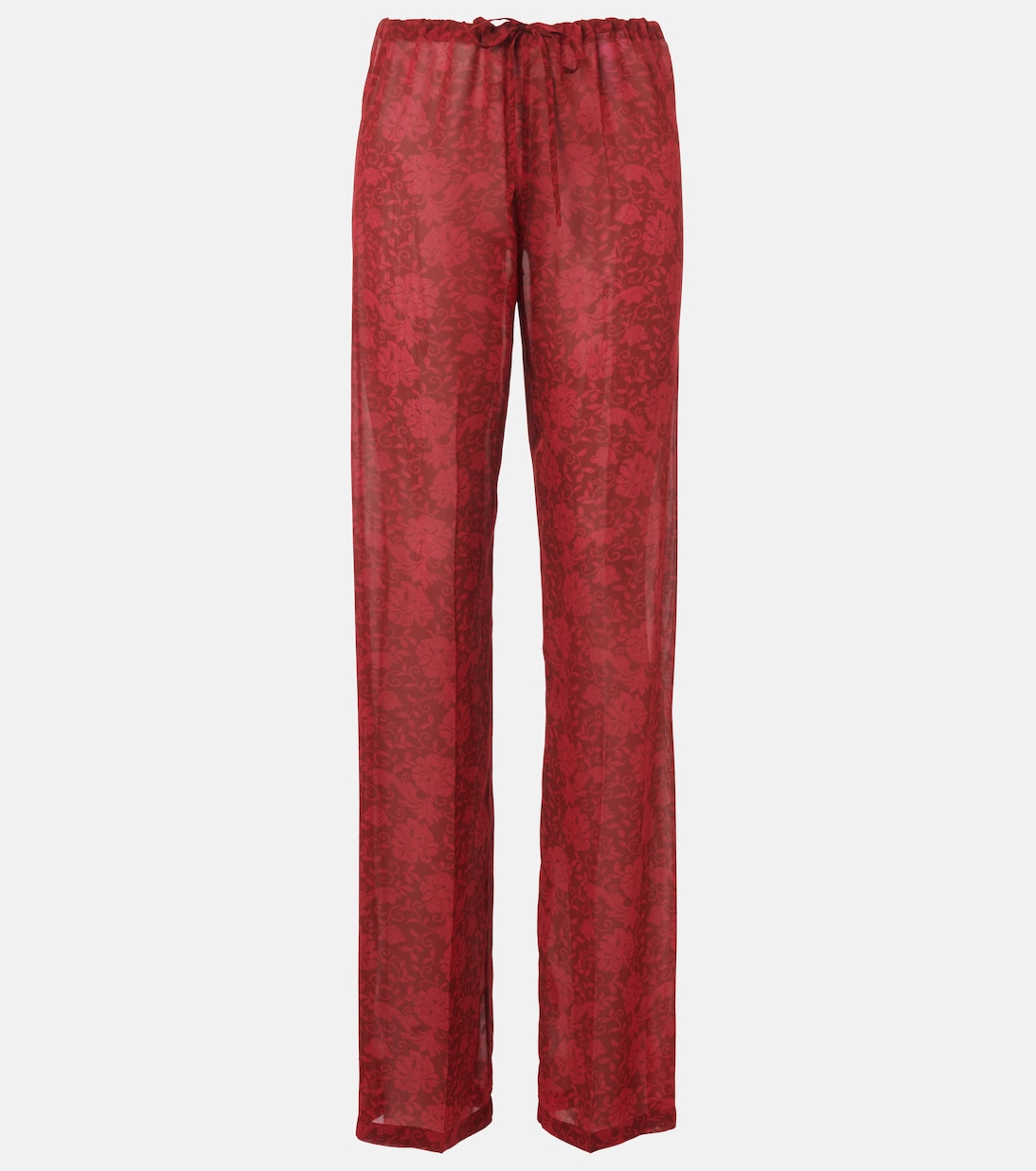 Pantaloni regular in georgette | Dries Van Noten