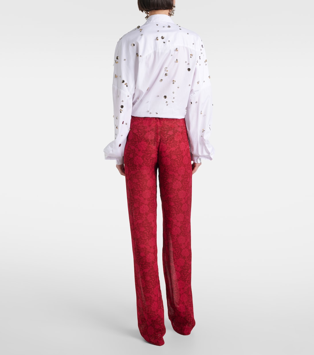 Pantaloni regular in georgette | Dries Van Noten