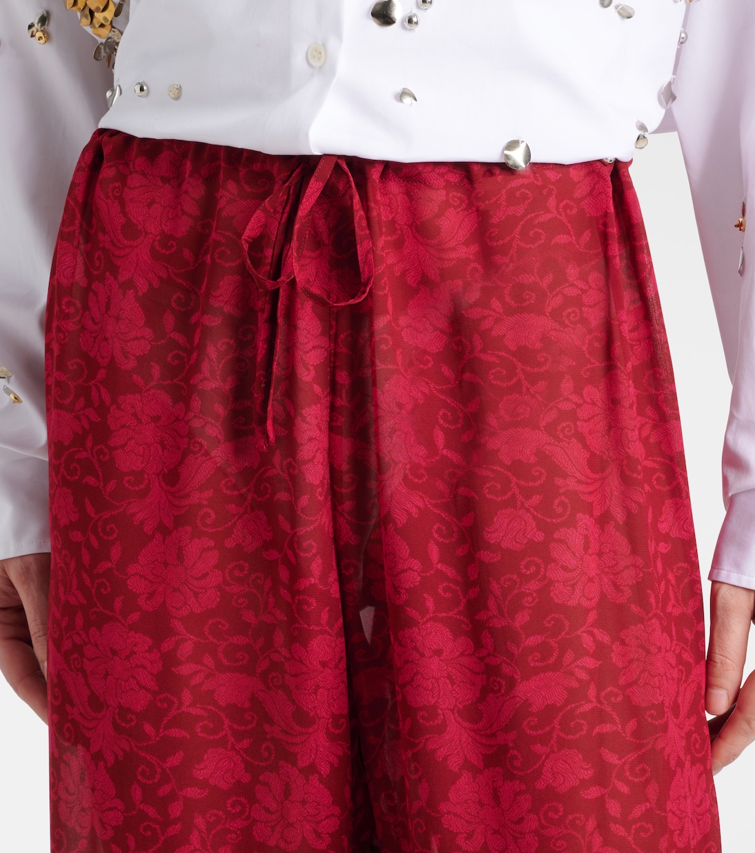 Pantaloni regular in georgette | Dries Van Noten