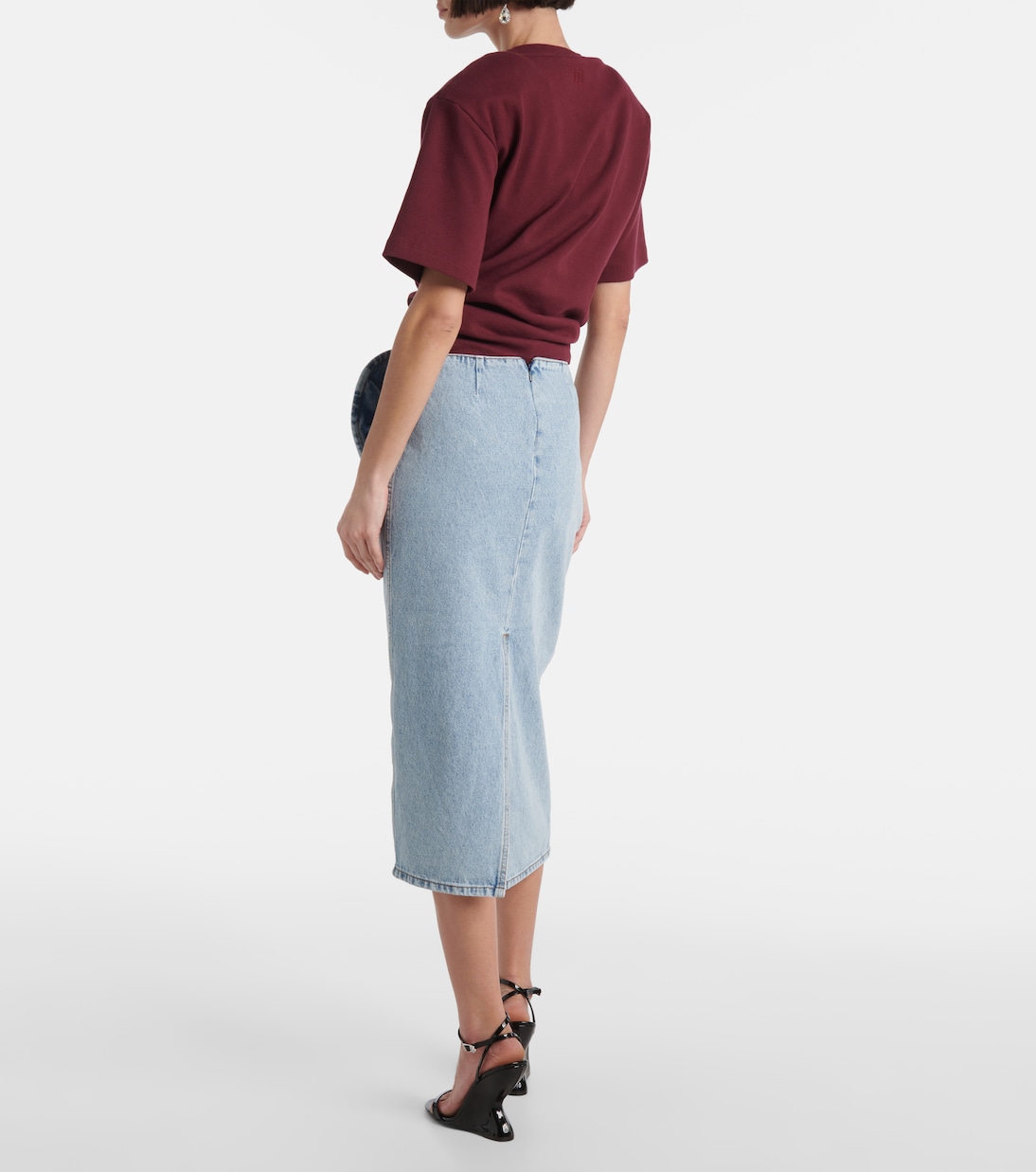 Jupe crayon en jean à fleur | Magda Butrym