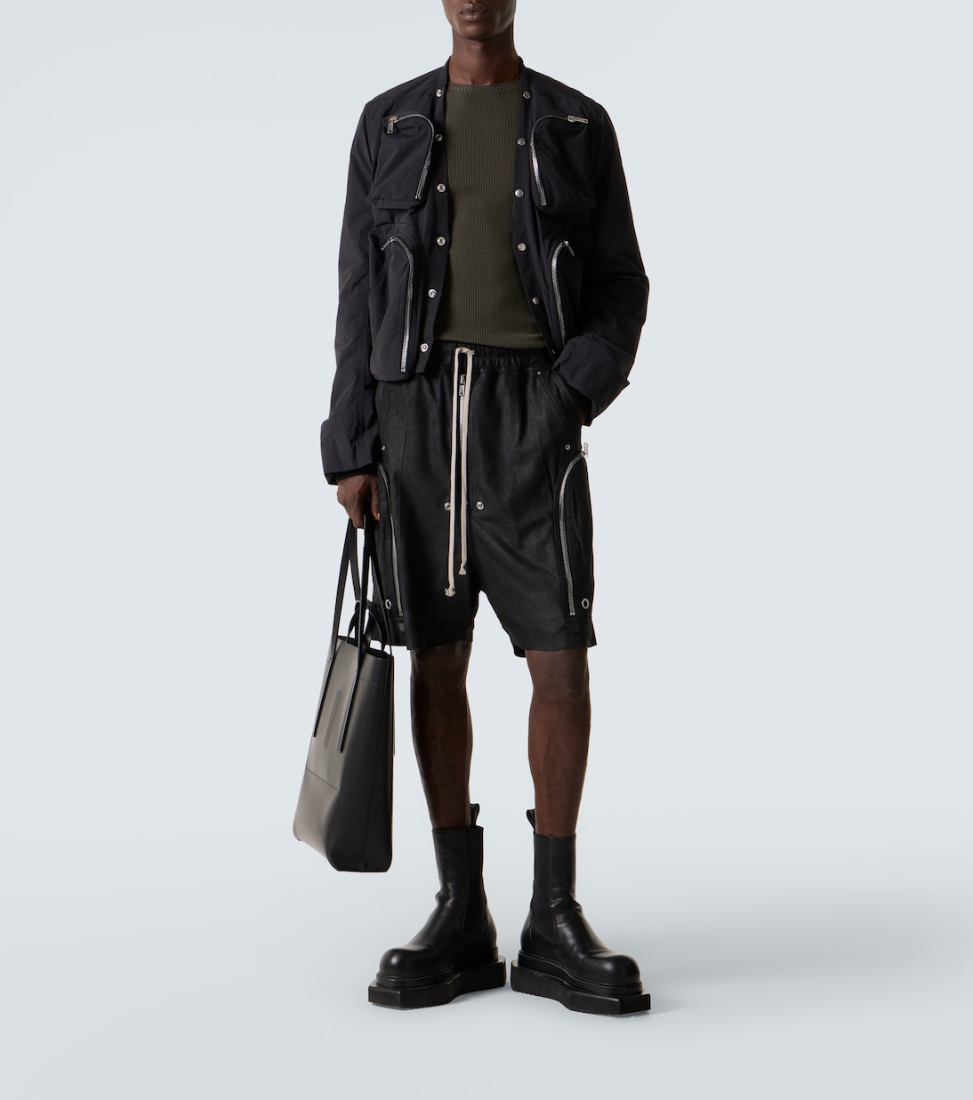 Bauhaus Bela leather shorts | Rick Owens