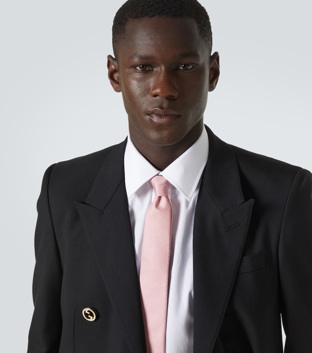 Corbata de seda en jacquard con logotipo | Gucci