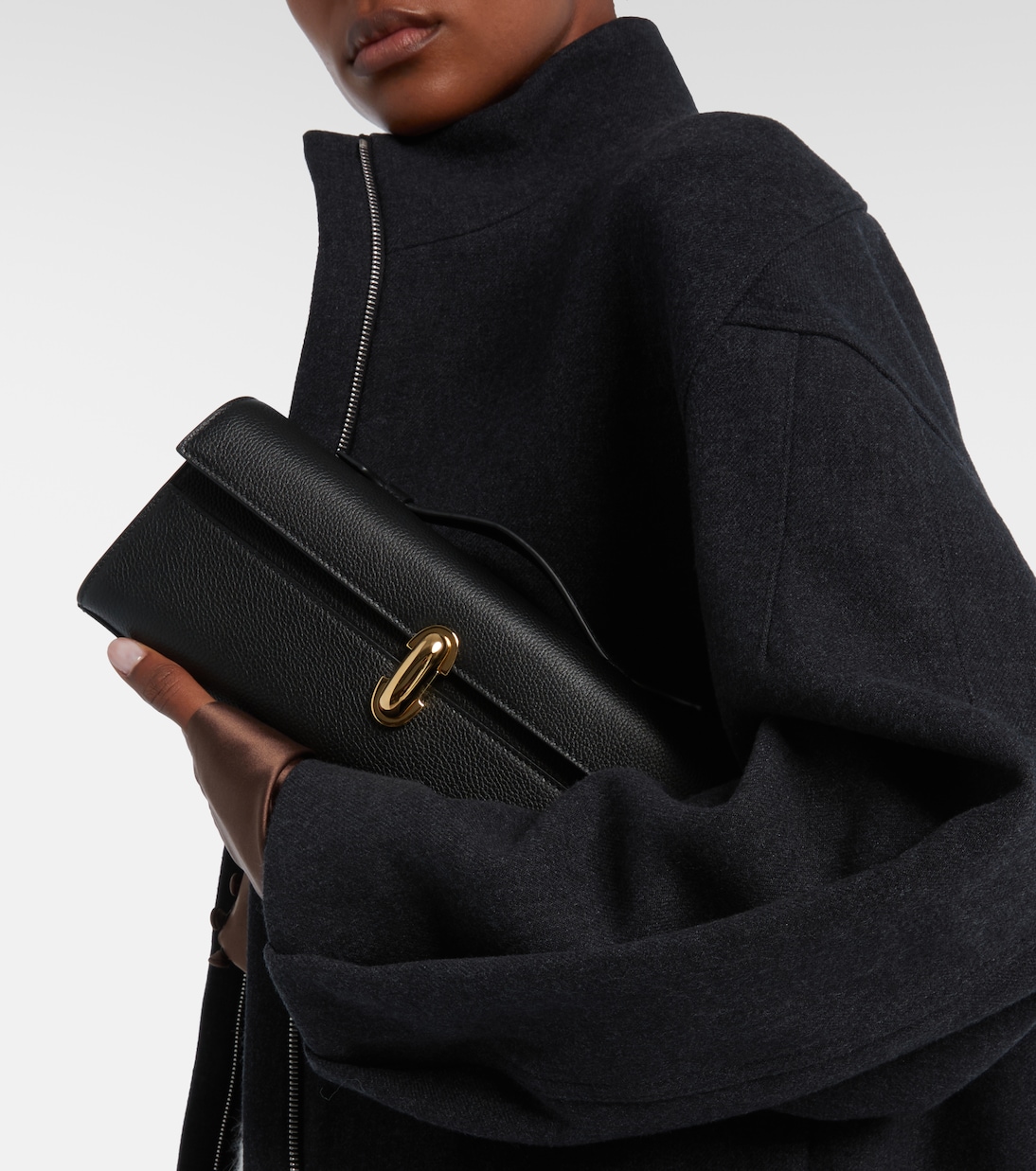 Slim Symmetry leather tote bag  | Savette