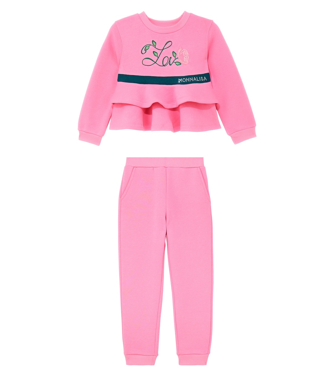 Cotton-blend sweatshirt and sweatpants set | Monnalisa