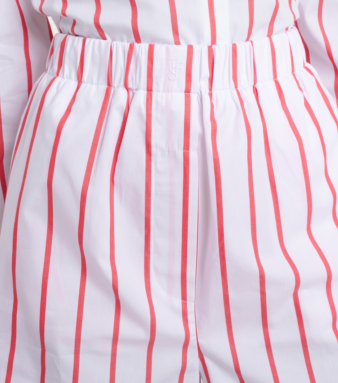 Shorts Lui in popeline di cotone a righe | The Frankie Shop