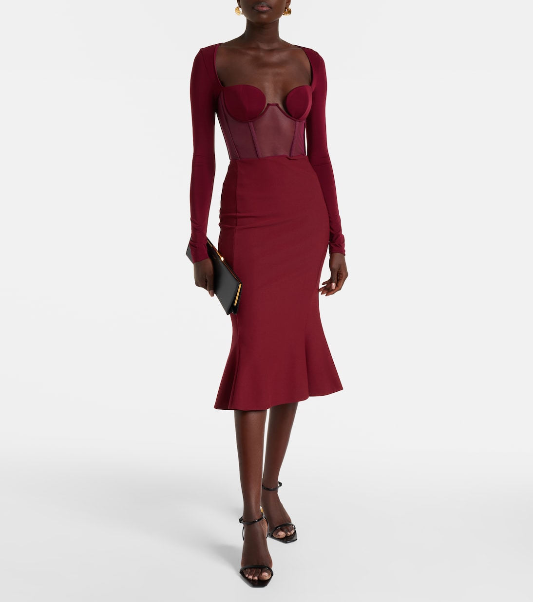 Paneled corset dress | Nensi Dojaka