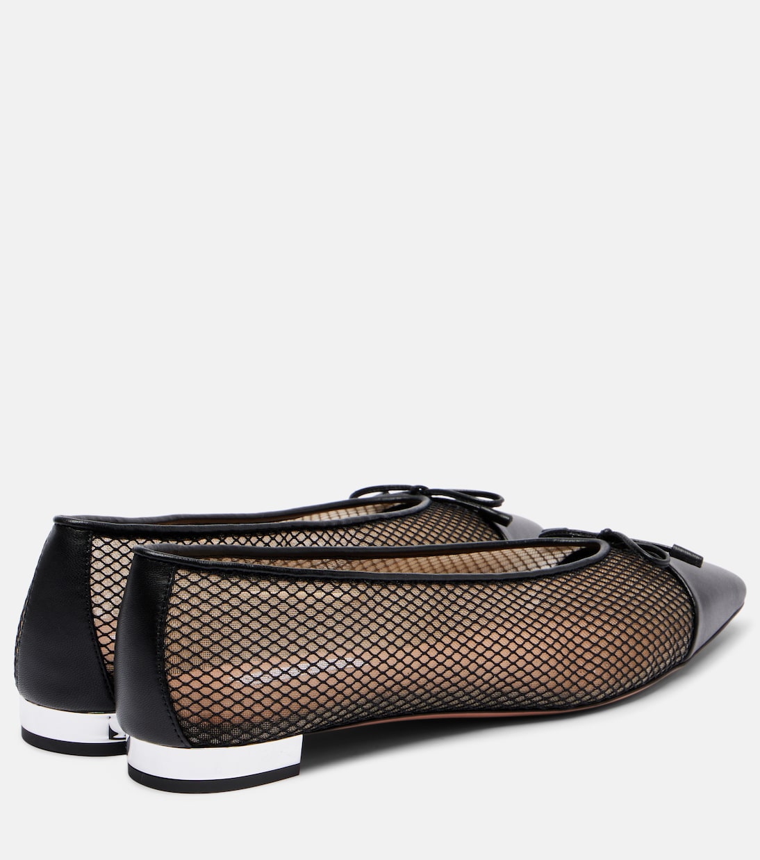 Gioia mesh and leather ballet flats | Aquazzura