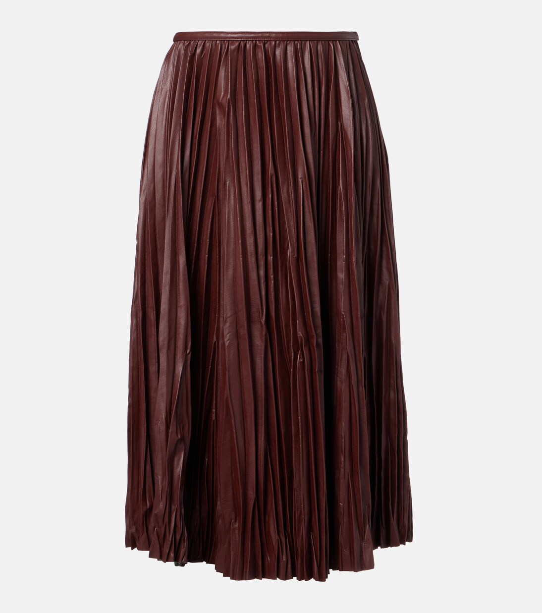 Rosalyn plissé faux leather midi skirt | Proenza Schouler