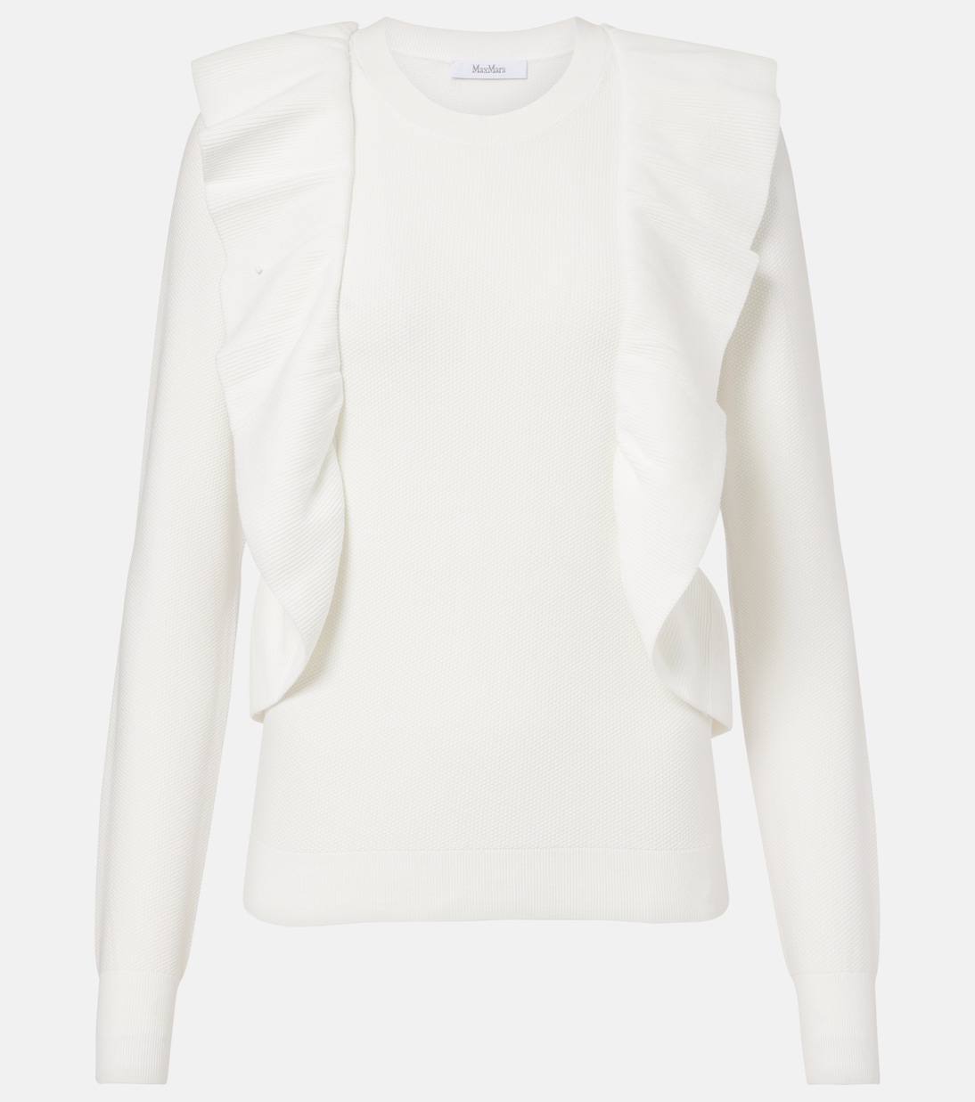 Agenzia knitted ruffled top | Max Mara