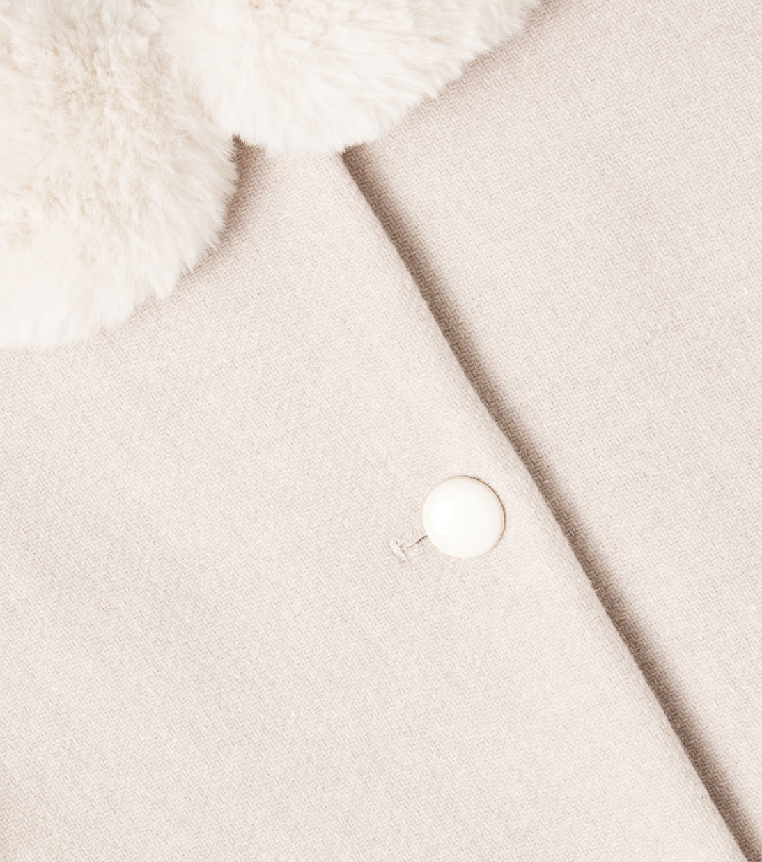Mantel aus einem Wollgemisch mit Faux Shearling | Bonpoint