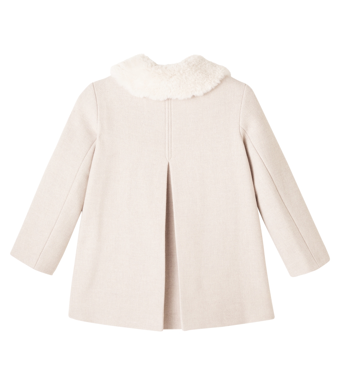 Mantel aus einem Wollgemisch mit Faux Shearling | Bonpoint