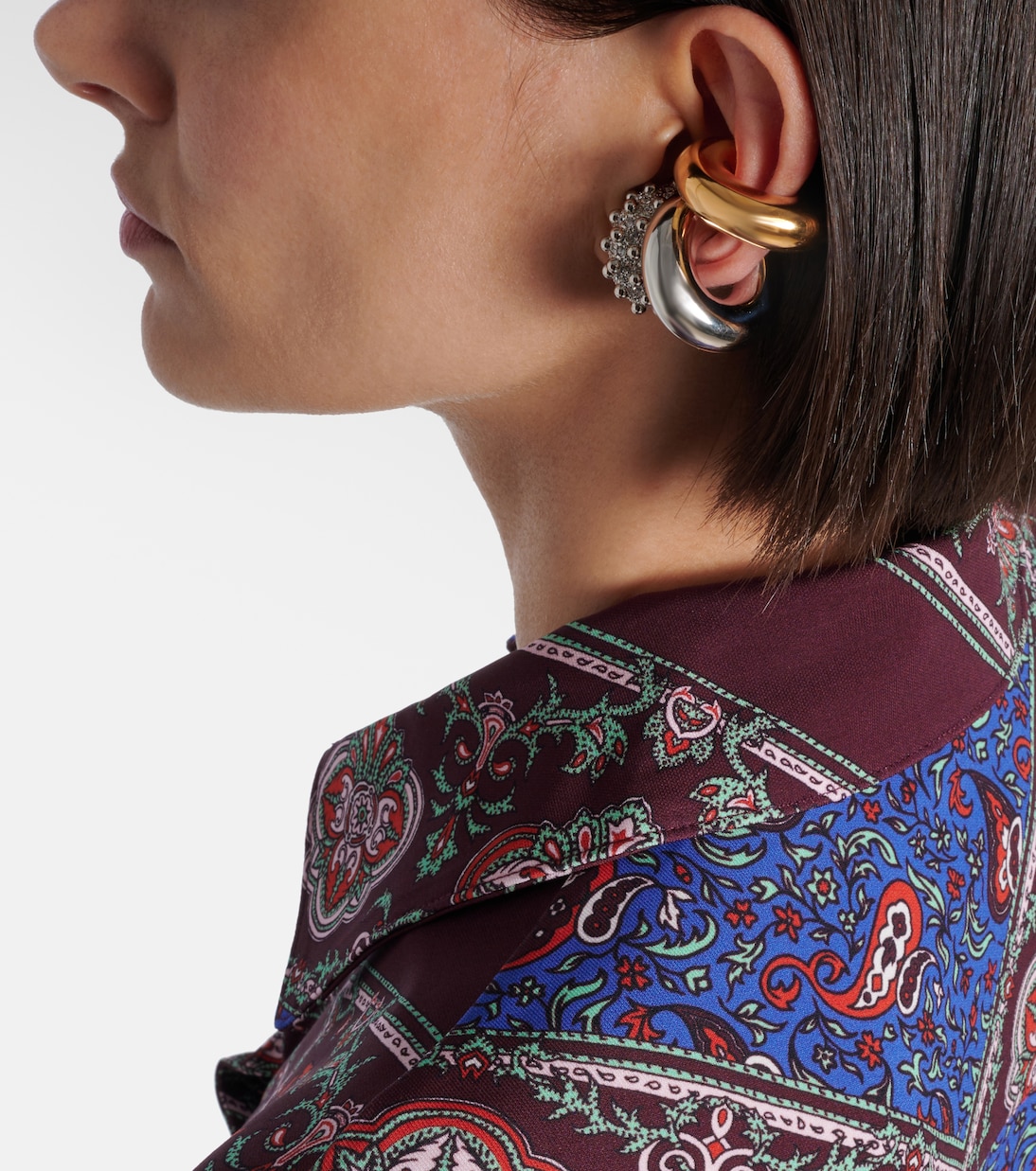 Set aus drei Ear Cuffs mit Kristallen | Rabanne
