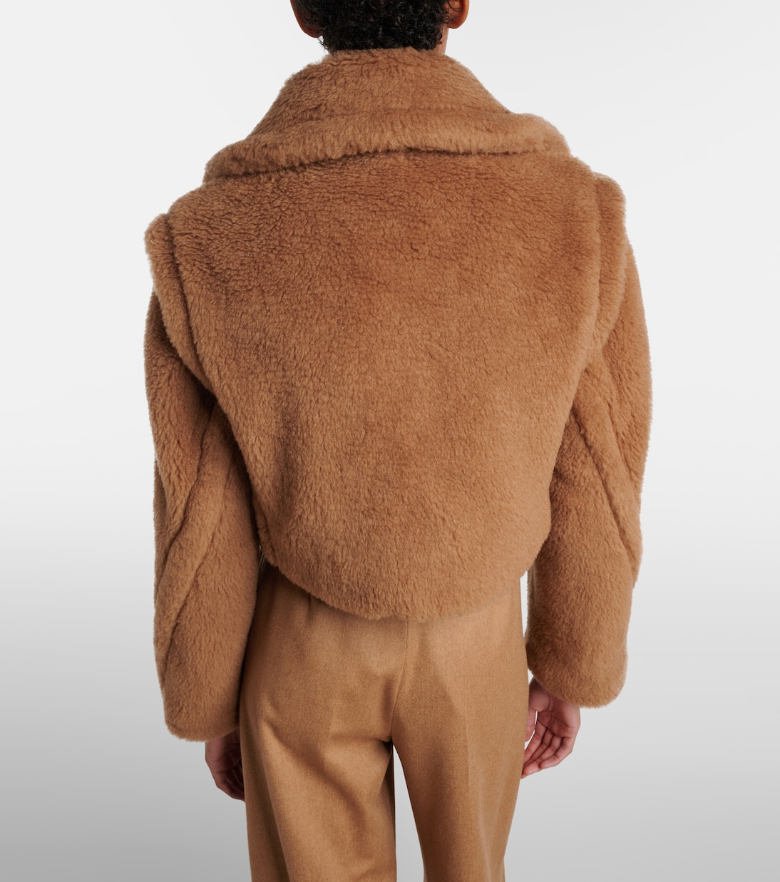 Santos cropped camel hair and silk jacket | Max Mara