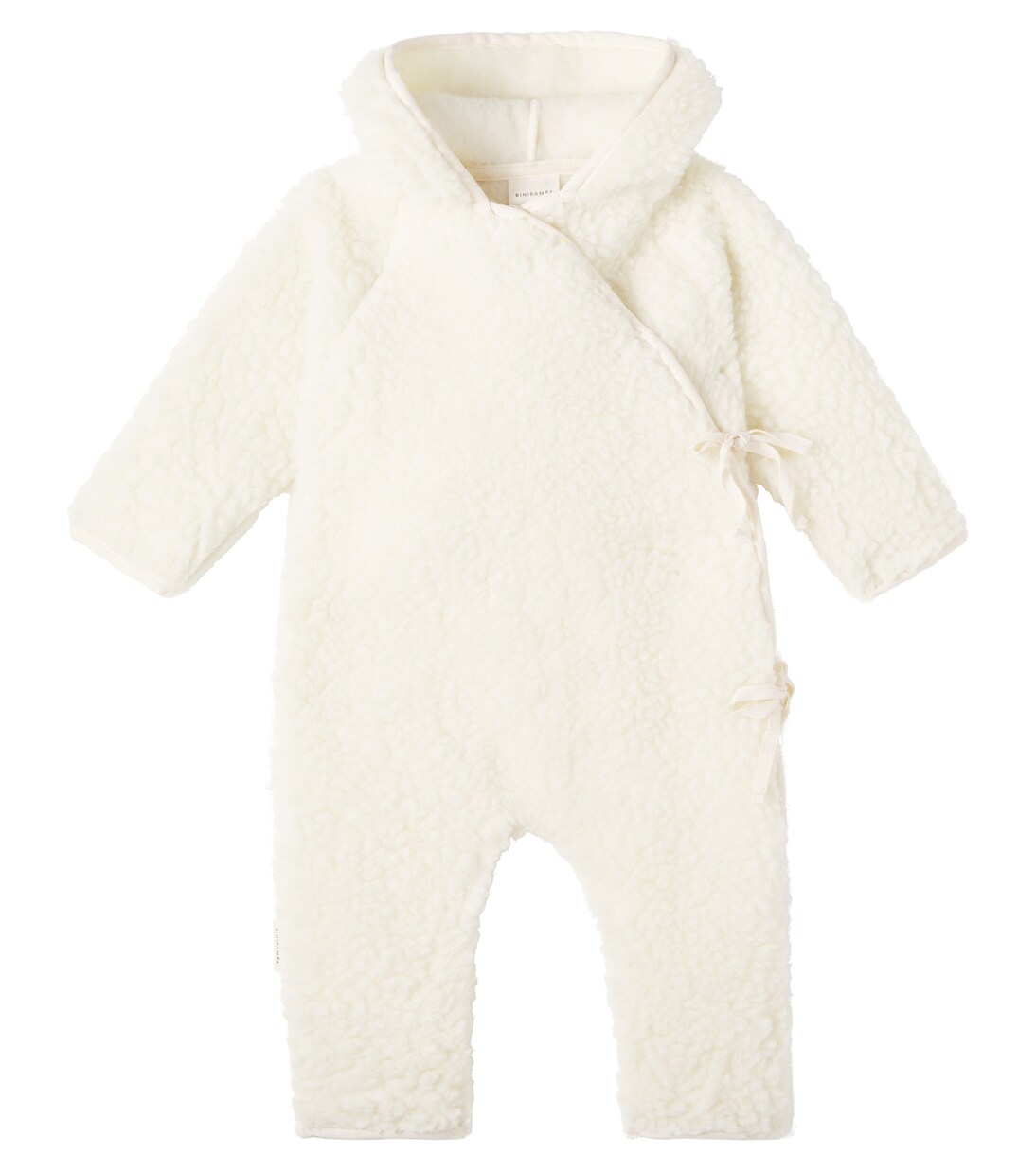Baby hooded wool teddy onesie | Binibamba