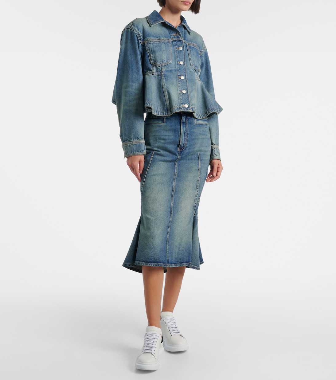 Oversized leather sneakers | McQueen