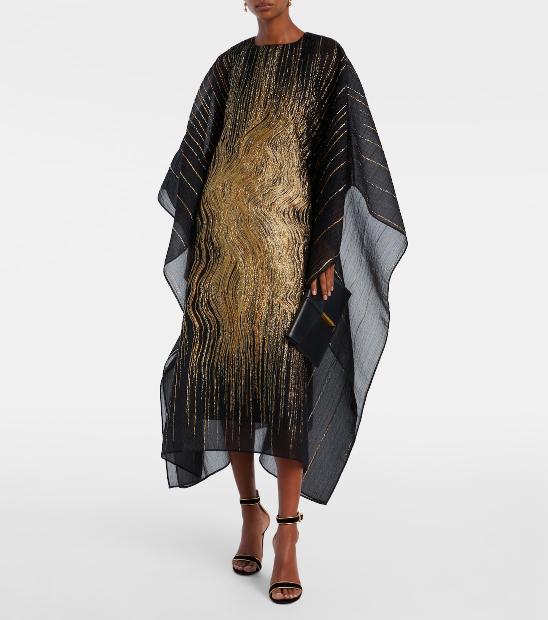 105 leather-trimmed velvet sandals | Gianvito Rossi