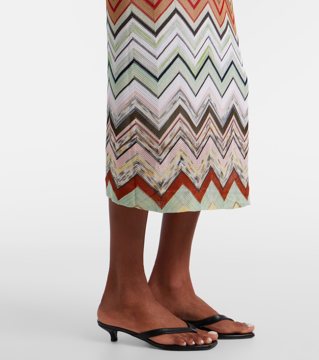 Zigzag knitted midi dress | Missoni