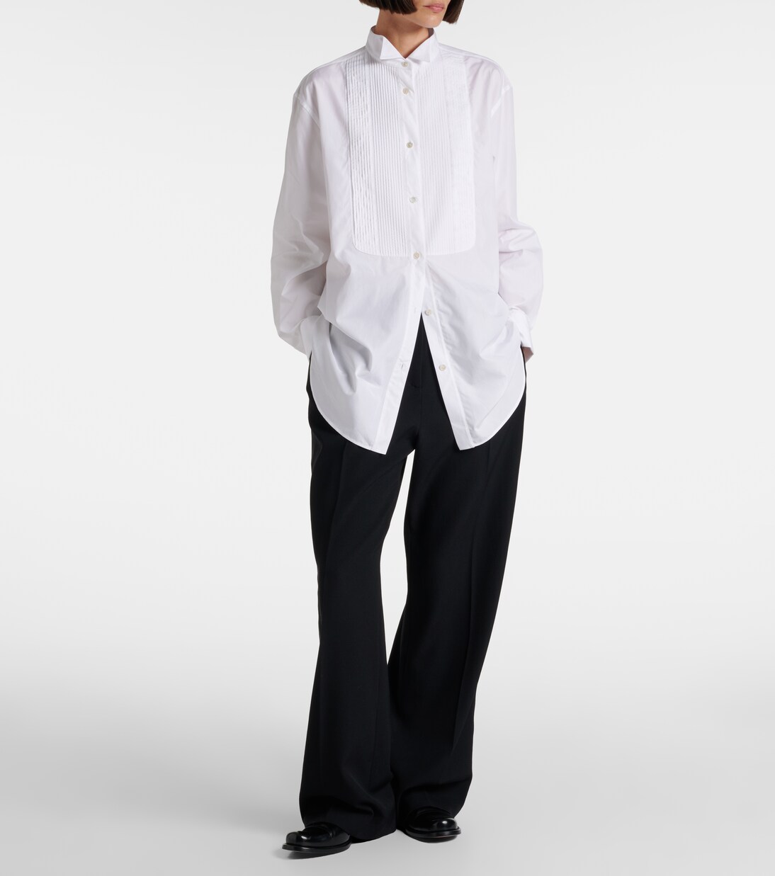 Felicita wool twill wide-leg pants | The Row