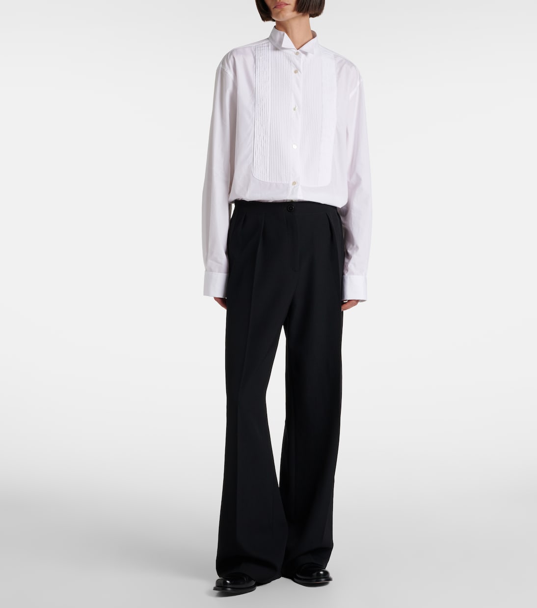Felicita wool twill wide-leg pants | The Row