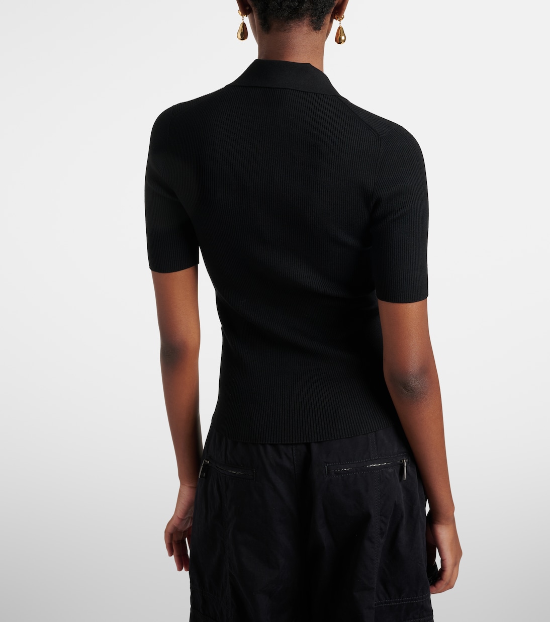 Embellished ribbed-knit polo shirt | Dolce&Gabbana