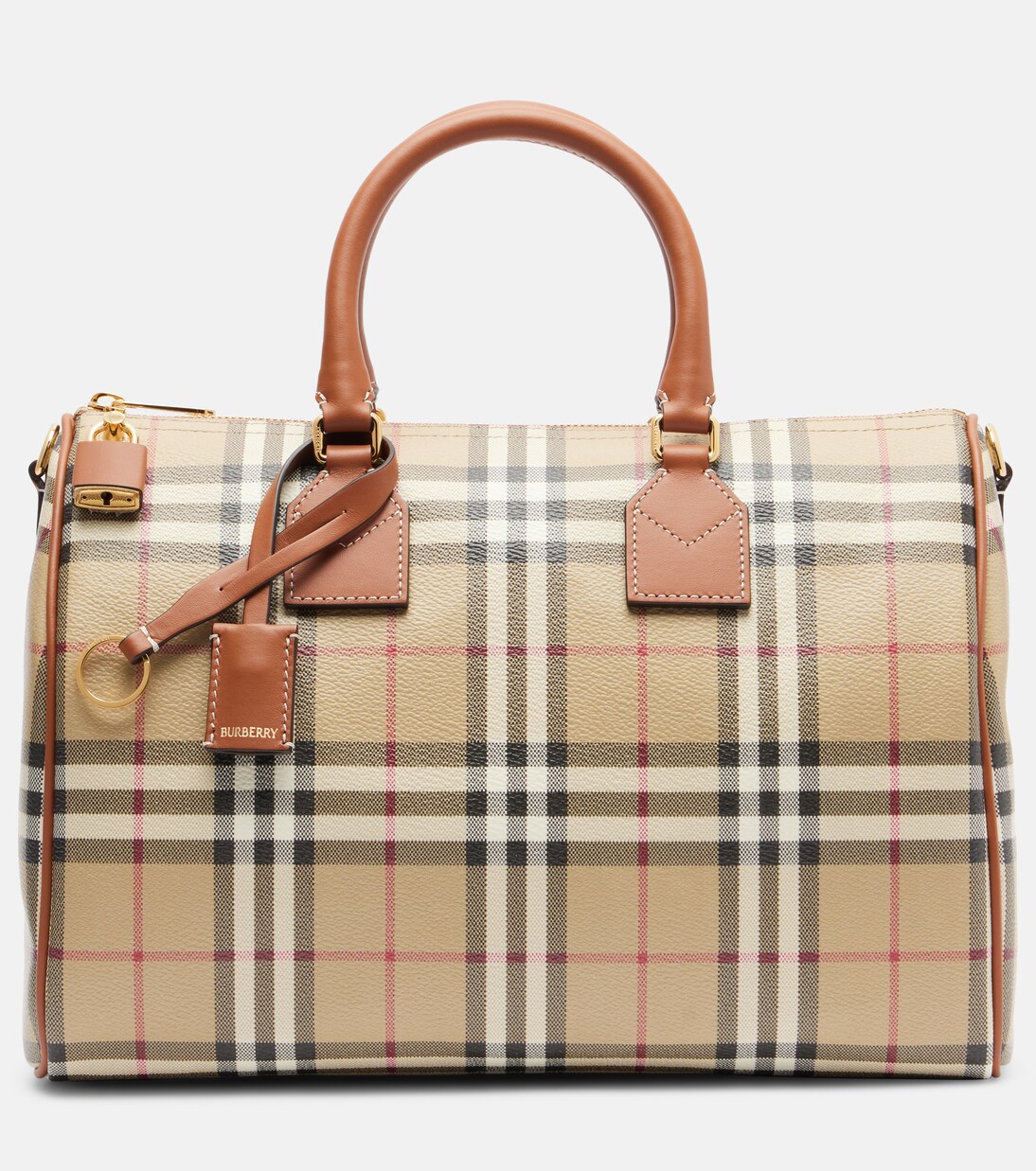 Bowling Medium Burberry Check top-handle bag | Burberry