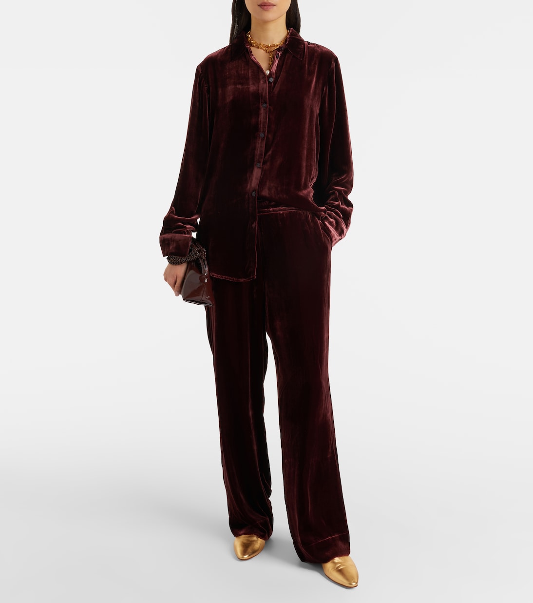 London velvet pajama pants | Asceno